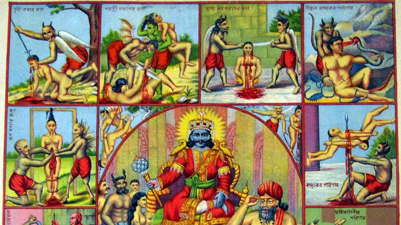 Devotees performing ancestral Vedic fire ceremony